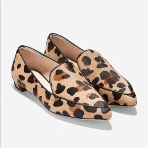 Cole Haan Brie Calf Hair Leopard Loafer Flats 8.5